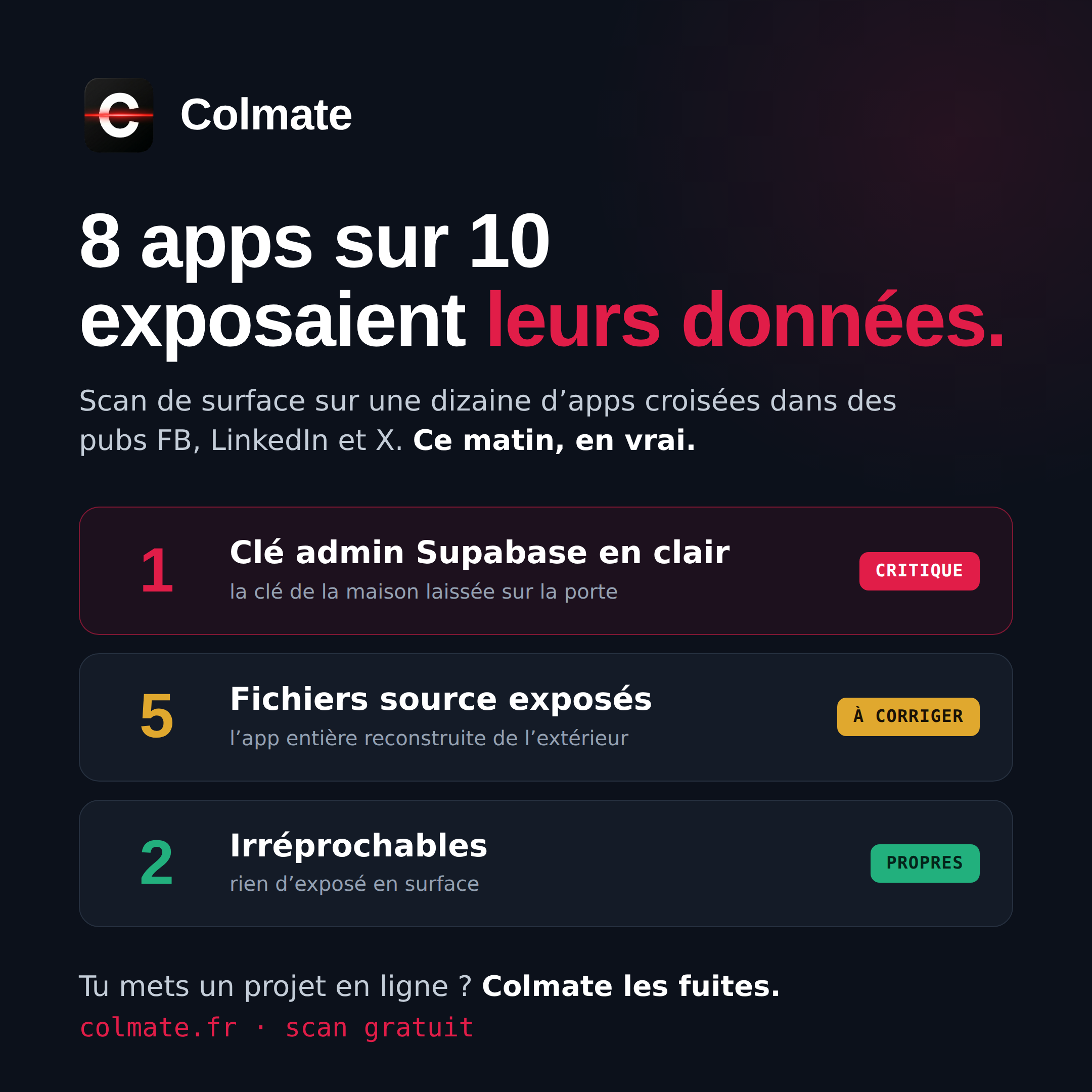 Ton app vibe-codée expose peut-être tes données