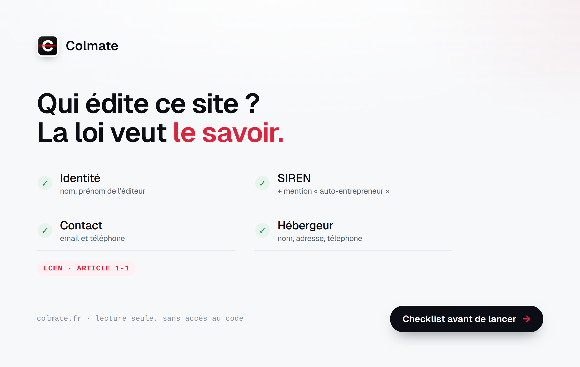Mentions légales obligatoires : ce que la loi impose à ton site