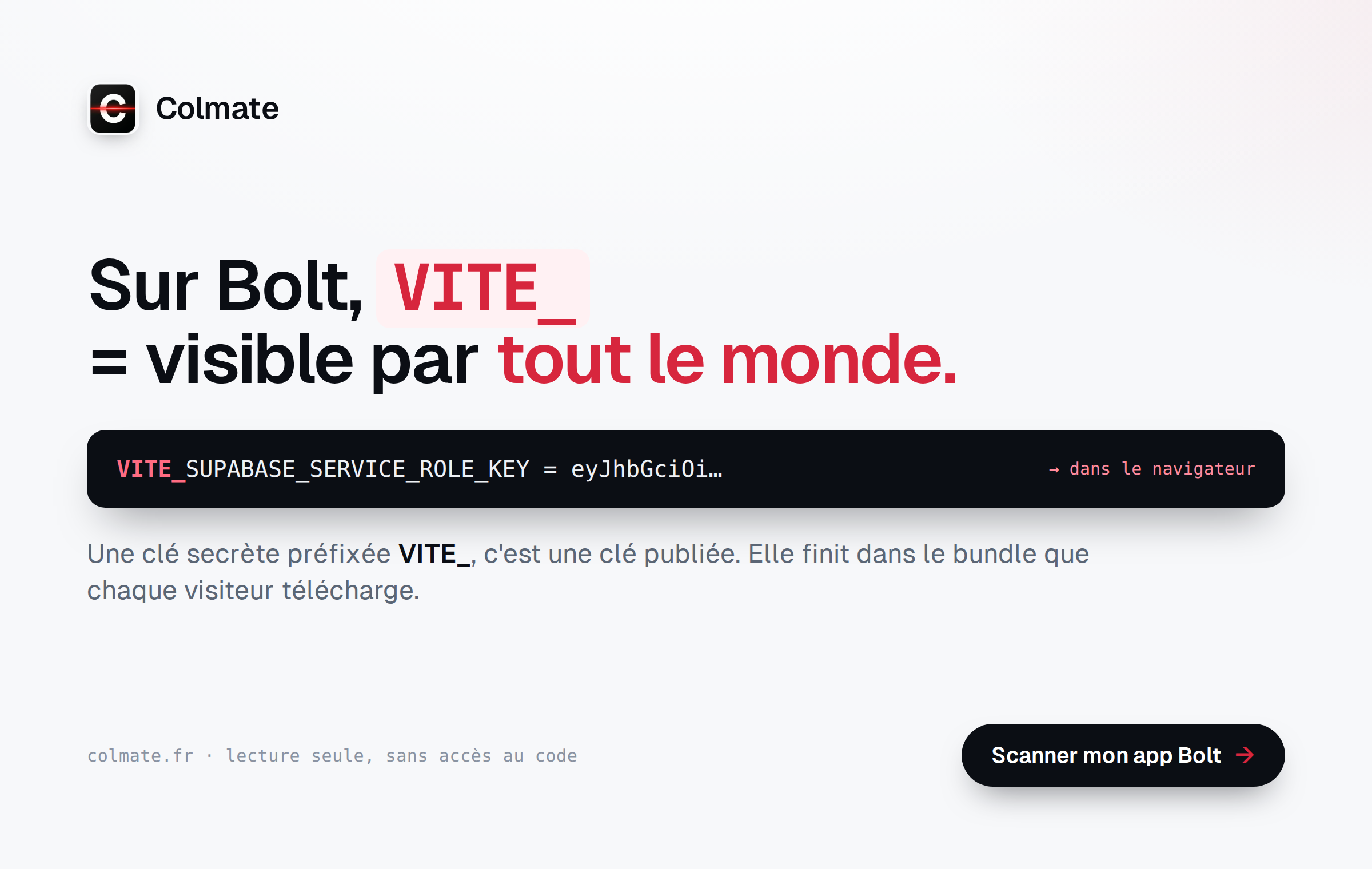 Sécuriser une app Bolt (bolt.new) avant de la déployer