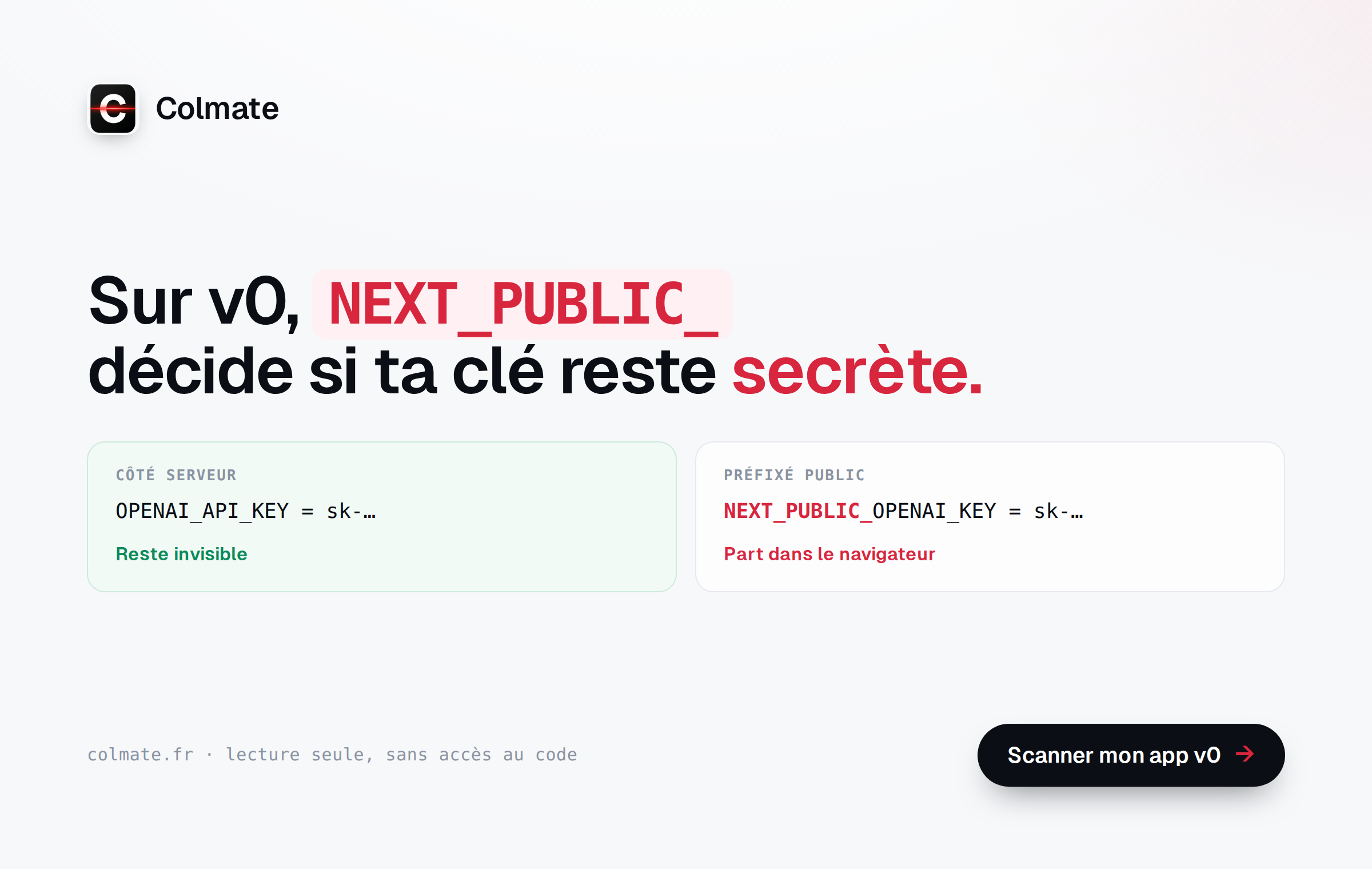 Sécuriser une app v0 (Vercel) avant la mise en ligne